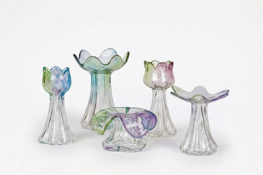 Vases, Kukkainen, Helena Tynell, Riihimäen Lasi - Royal SiO2