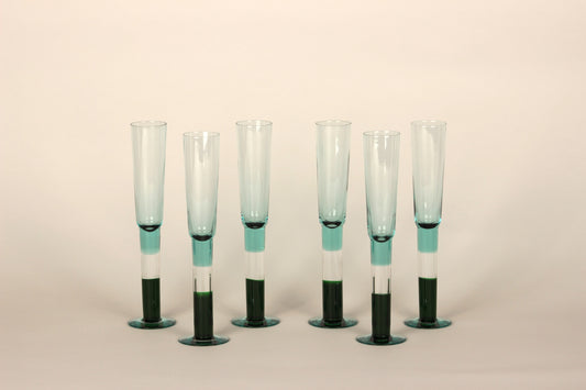 Sparkling wine glass, Lampi, Kerttu Nurminen, Nuutajärvi - Royal SiO2