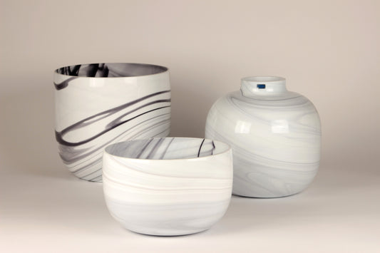 Bowls and Vase KN, Pro Arte, Kerttu Nurminen, Nuutajärvi
