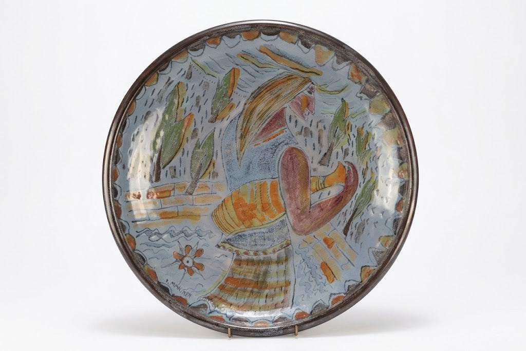 Ceramic wall plate, Viljo Mäkinen, Kupittaan Savi - Royal SiO2