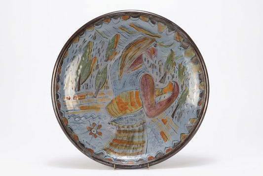 Ceramic wall plate, Viljo Mäkinen, Kupittaan Savi