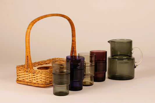 Pitcher 1618 and Glass 1718, Pinottava, Saara Hopea, Nuutajärvi