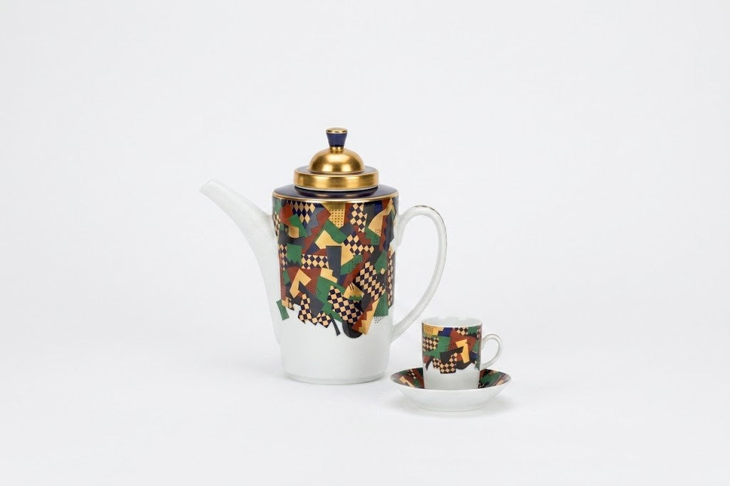 Coffee pot and Coffee cup, Heikki Orvola, Festivo, Rörstrand - Royal SiO2