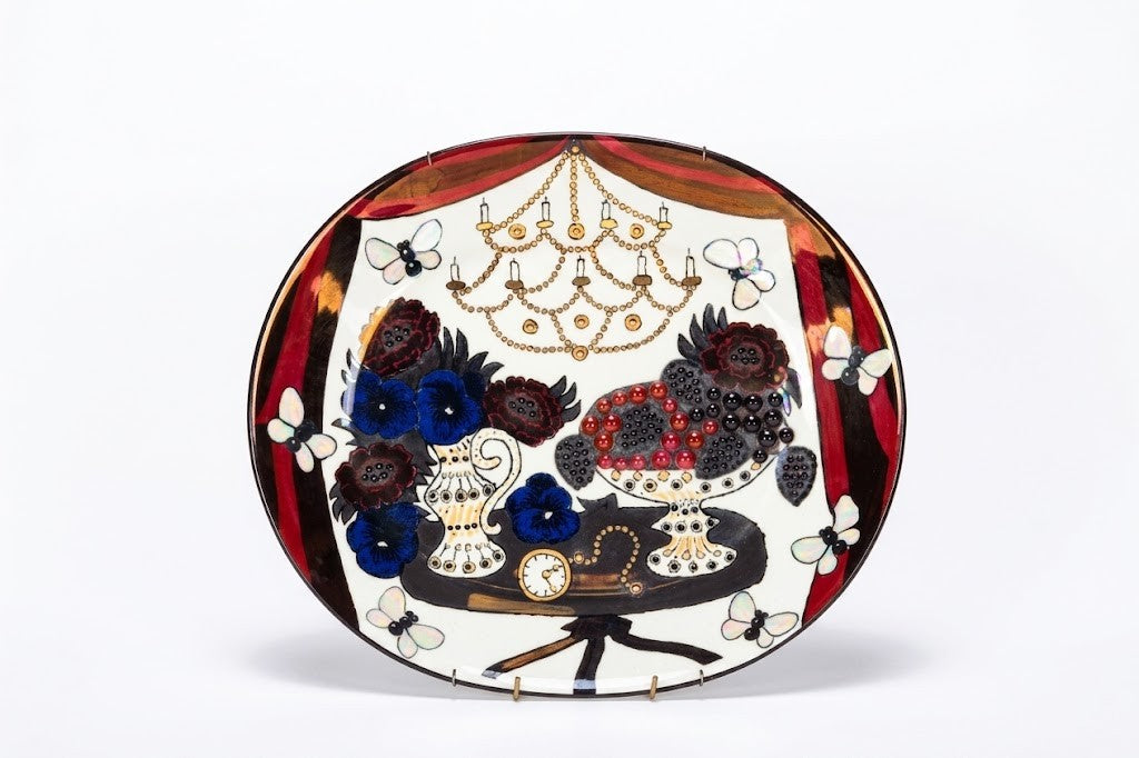 Ceramic wall plate BK42, Pro Arte, Birger Kaipiainen, Arabia