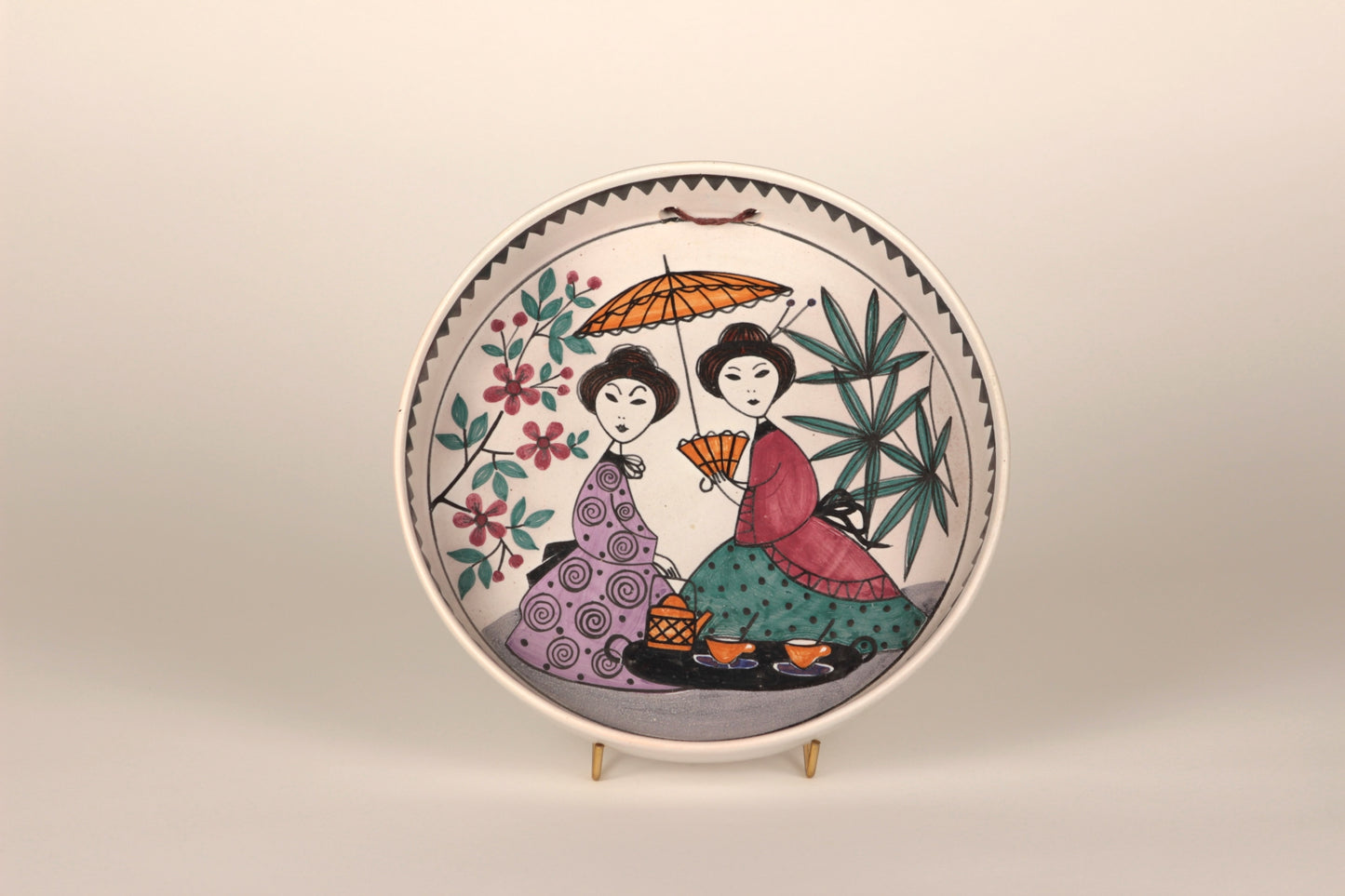 Ceramic wall plate, Laila Zink, Kupittaan Savi