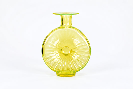 Decorative bottle 1394, Aurinkopullo, 4/4, Aurinko, Helena Tynell, Riihimäen Lasi, ヘレナ・ティネル, リーヒマエン・ラシ, 헬레나 티넬, 리히매엔 라시 - Royal SiO2