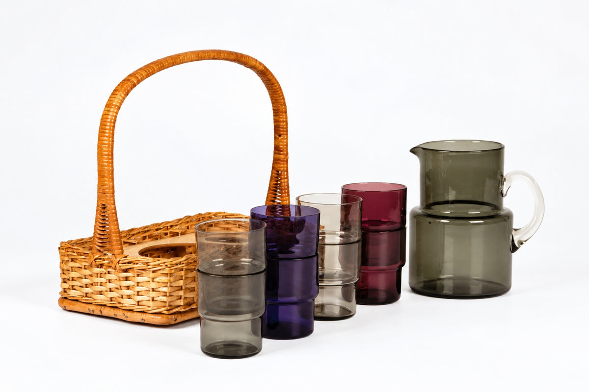 Pitcher 1618 and Glass 1718, Pinottava, Saara Hopea, Nuutajärvi, サーラ・ホペア、ヌータヤルヴィ, 사라 호페아, 누우타야르비 - Royal SiO2