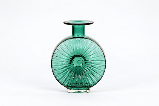 Decorative bottle 1394, Aurinkopullo, 3/4, Aurinko, Helena Tynell, Riihimäen Lasi, ヘレナ・ティネル, リーヒマエン・ラシ, 헬레나 티넬, 리히매엔 라시 - Royal SiO2