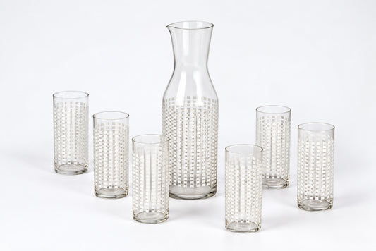 Carafe and Glass, Tikapuut, Helena Tynell, Riihimäen Lasi, ヘレナ・ティネル, リーヒマエン・ラシ, 헬레나 티넬, 리히매엔 라시 - Royal SiO2