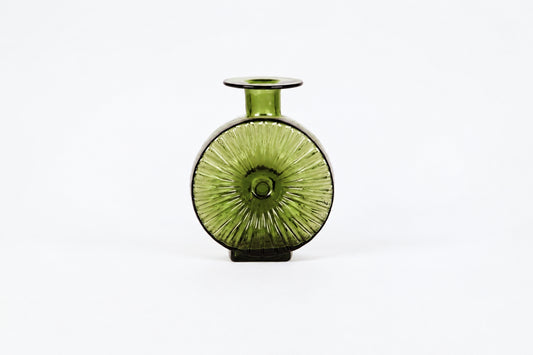 Decorative bottle 1394, Aurinkopullo, 2/4, Aurinko, Helena Tynell, Riihimäen Lasi, ヘレナ・ティネル, リーヒマエン・ラシ, 헬레나 티넬, 리히매엔 라시 - Royal SiO2