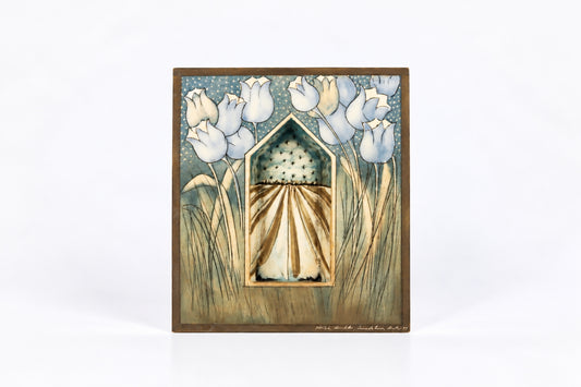 Sconce Siniset tulppaanit, Heljä Liukko-Sundström, Arabia, ヘルヤ・リュックコ＝スンドストロム, アラビア, 헬랴 류코수ンド스트룀, 아라비아 - Royal SiO2
