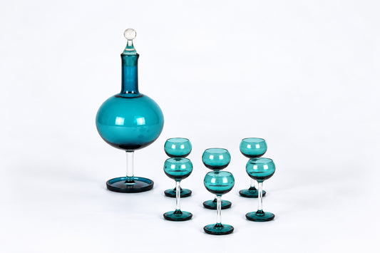 Carafe 1738 and Glass 1660, Harlekiini, Nanny Still, Riihimäen Lasi, ナンニー・スティル、リーヒマエン・ラシ, 난니 스틸, 리히마엔 라시 - Royal SiO2