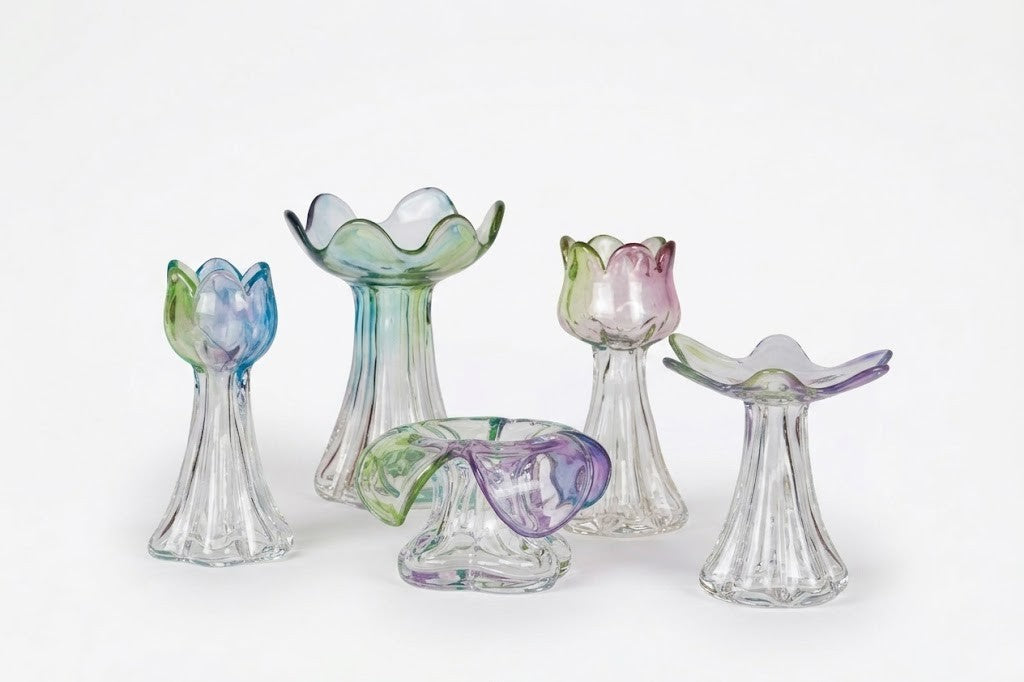 Vases, Kukkainen, Helena Tynell, Riihimäen Lasi - Royal SiO2