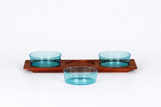 Bowls on Tray 1367, Saara Hopea, Nuutajärvi, サーラ・ホペア、ヌータヤルヴィ, 사라 호페아, 누우타야르비 - Royal SiO2